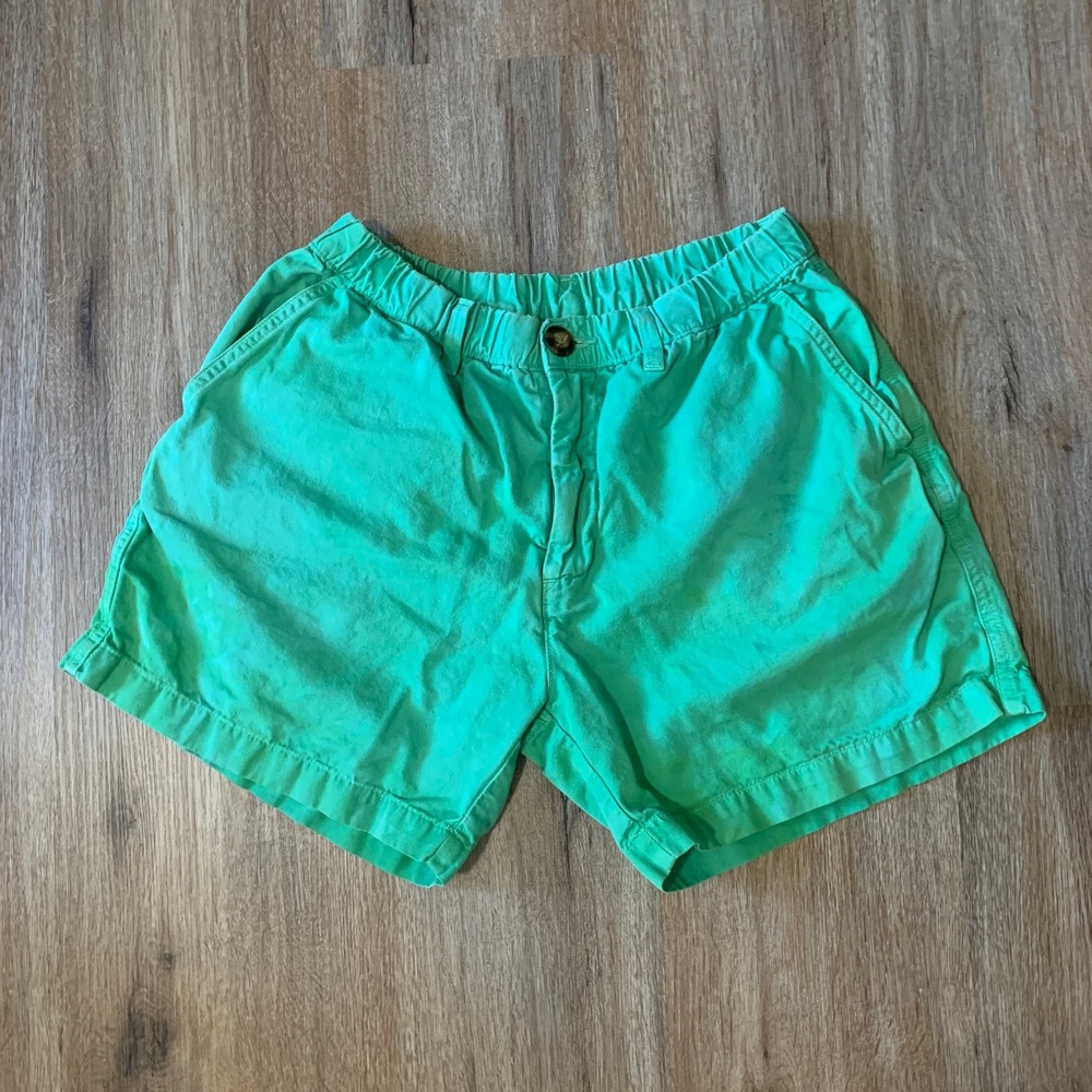 Chubbies original stretch cotton shorts in teal green - size small mens
